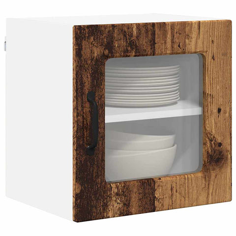 vidaXL Kitchen Wall Cabinet with Shelf 2 pcs Old Wood 40 x 31 x 40 cm