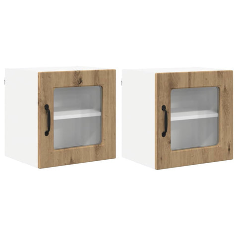 vidaXL Kitchen Wall Cabinet 2 pcs Artisan Oak 40 x 31 x 40 cm