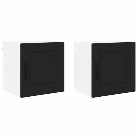 vidaXL Kitchen Wall Cabinet with Shelf 2 pcs Black 40 x 31 x 40 cm