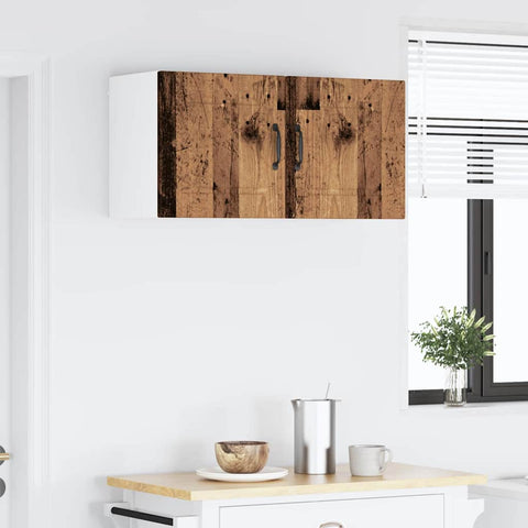 vidaXL Kitchen Wall Cabinet with Shelf 2 pcs Old Wood 40 x 31 x 40 cm