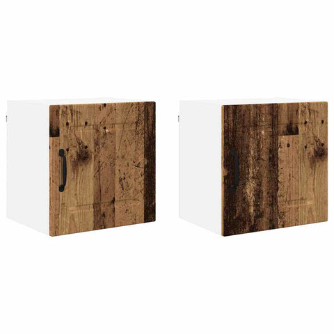 vidaXL Kitchen Wall Cabinet with Shelf 2 pcs Old Wood 40 x 31 x 40 cm