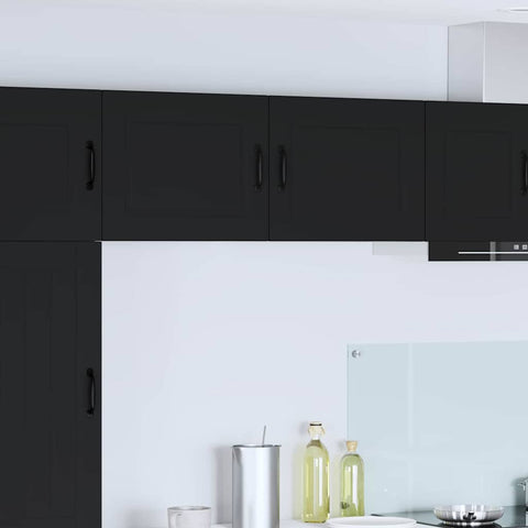 vidaXL Kitchen Wall Cabinet with Shelf 2 pcs Black 50 x 31 x 40 cm