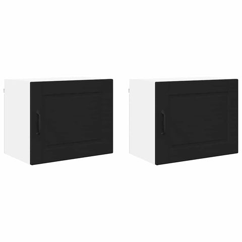 vidaXL Kitchen Wall Cabinet with Shelf 2 pcs Black 50 x 31 x 40 cm