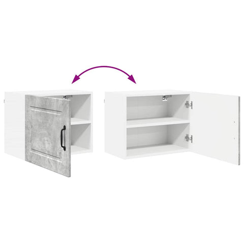 vidaXL Kitchen Wall Cabinet with Shelf Concrete Grey 50 x 31 x 40 cm