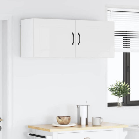 vidaXL Kitchen Wall Cabinet with Door High Gloss White 50 x 31 x 40 cm