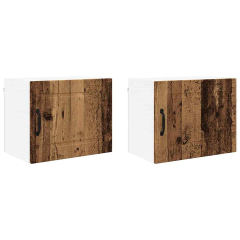 vidaXL Kitchen Wall Cabinet with Shelf 2 pcs Old Wood 50 x 31 x 40 cm
