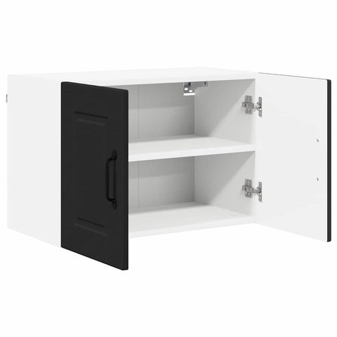 vidaXL Kitchen Wall Cabinet with Shelf 2 pcs Black 60 x 31 x 40 cm