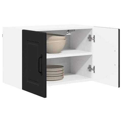 vidaXL Kitchen Wall Cabinet with Shelf 2 pcs Black 60 x 31 x 40 cm
