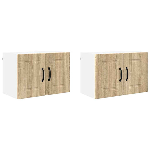 vidaXL Kitchen Wall Cabinet with Door 2 pcs Sonoma Oak 60 x 31 x 40 cm