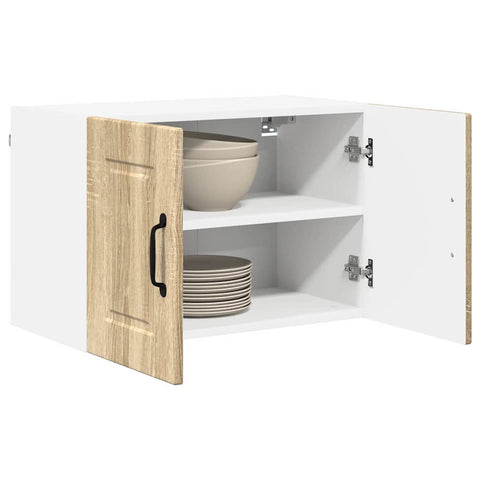 vidaXL Kitchen Wall Cabinet with Door 2 pcs Sonoma Oak 60 x 31 x 40 cm