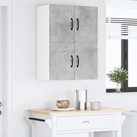 vidaXL Kitchen Wall Cabinet with Shelf Concrete Grey 60 x 31 x 40 cm
