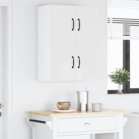 vidaXL Kitchen Wall Cabinet with Door High Gloss White 60 x 31 x 40 cm