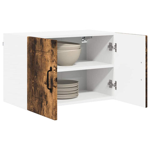 vidaXL Kitchen Wall Cabinet with Door 2 pcs Smoked Oak 60 x 31 x 40 cm