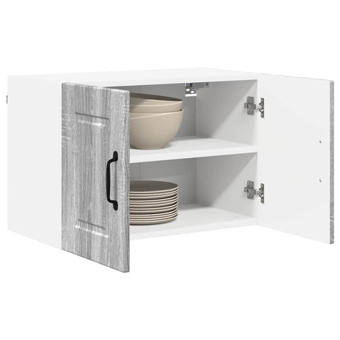 vidaXL Kitchen Wall Cabinet 2 pcs Grey Sonoma 60 x 31 x 40 cm