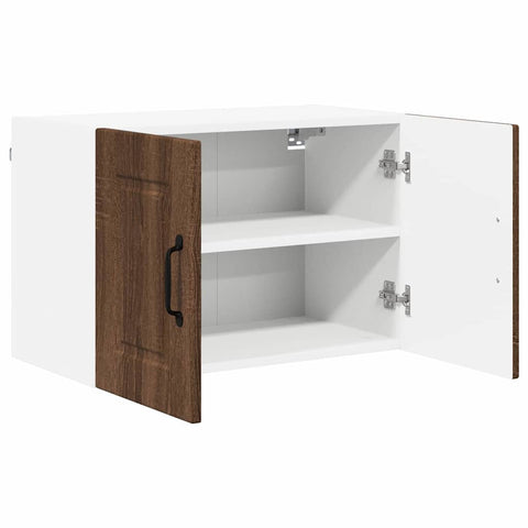 vidaXL Kitchen Wall Cabinet with Shelf 2 pcs Brown Oak 60 x 31 x 40 cm