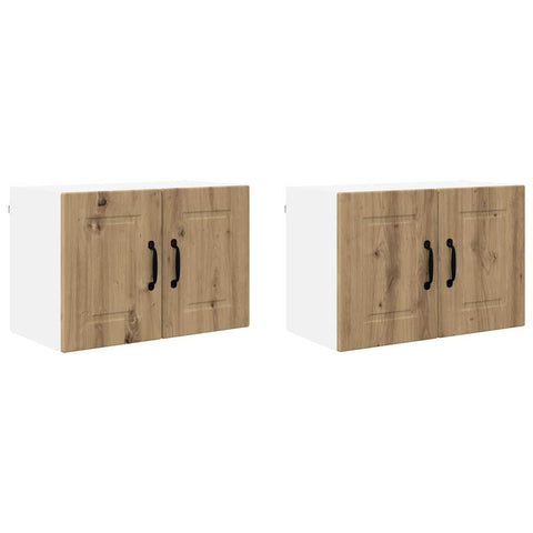 vidaXL Kitchen Wall Cabinet 2 pcs Artisan Oak 60 x 31 x 40 cm
