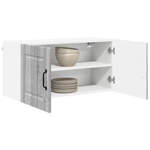 vidaXL Kitchen Wall Cabinet with Shelf Grey Sonoma 80 x 31 x 40 cm