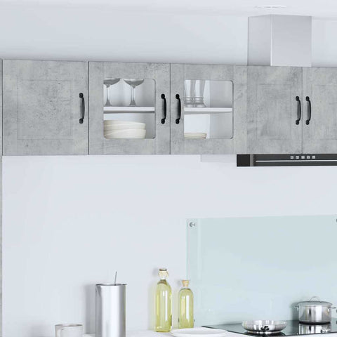 vidaXL Kitchen Wall Cabinet with Shelf Concrete Grey 80 x 31 x 40 cm