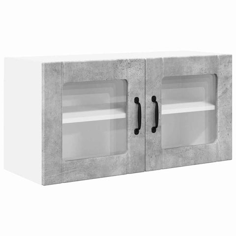 vidaXL Kitchen Wall Cabinet with Shelf Concrete Grey 80 x 31 x 40 cm