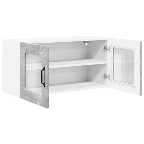 vidaXL Kitchen Wall Cabinet with Shelf Concrete Grey 80 x 31 x 40 cm