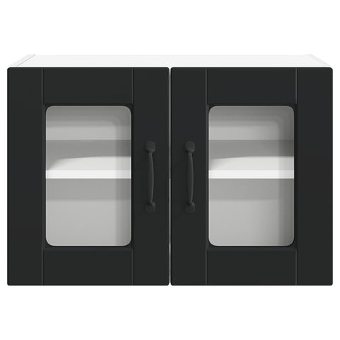 vidaXL Kitchen Cabinet 2 pcs Black 60 x 31 x 40 cm Engineered Wood