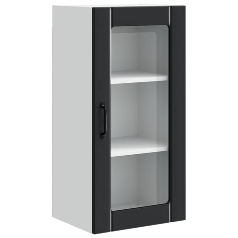 vidaXL Kitchen Cabinet 2 pcs Black 40 x 31 x 80 cm Engineered Wood