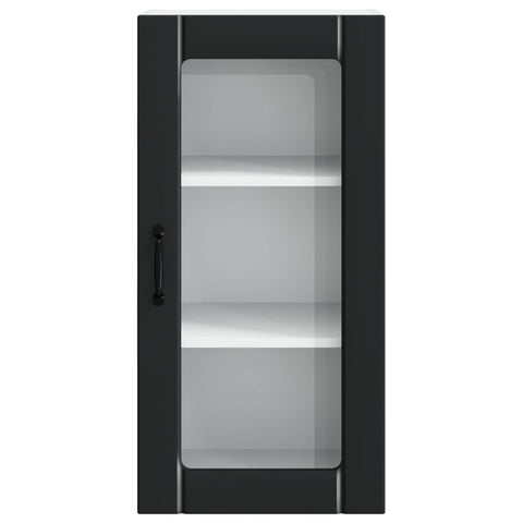 vidaXL Kitchen Cabinet 2 pcs Black 40 x 31 x 80 cm Engineered Wood