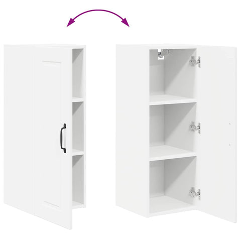 vidaXL Kitchen Wall Cabinet White 30 x 31 x 80 cm Engineered Wood