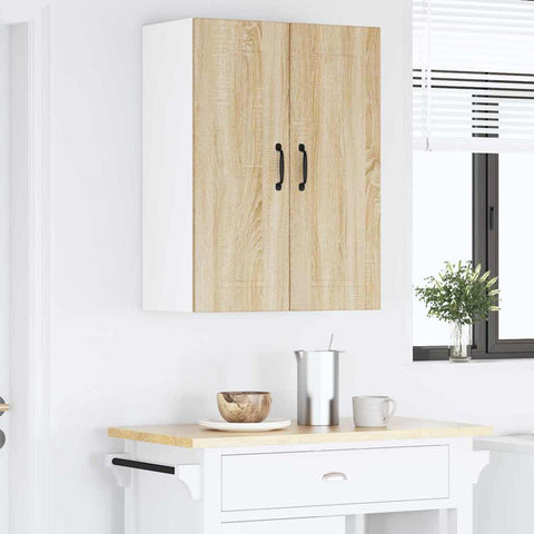 vidaXL Kitchen Wall Cabinet Sonoma Oak 30 x 31 x 80 cm Engineered Wood