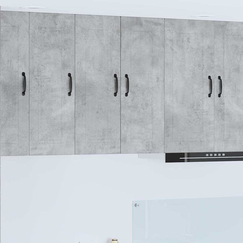 vidaXL Kitchen Wall Cabinet 2 pcs Concrete Grey 30 x 31 x 80 cm