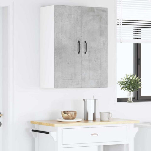 vidaXL Kitchen Wall Cabinet 2 pcs Concrete Grey 30 x 31 x 80 cm