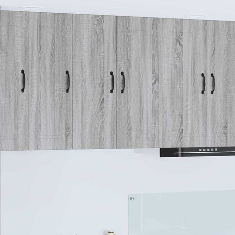 vidaXL Kitchen Wall Cabinet 2 pcs Grey Sonoma 30 x 31 x 80 cm