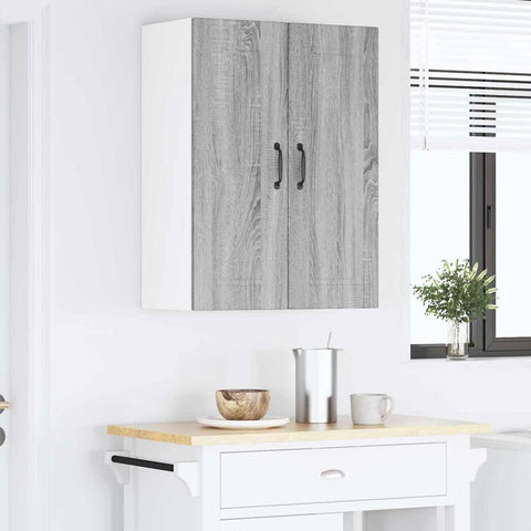 vidaXL Kitchen Wall Cabinet 2 pcs Grey Sonoma 30 x 31 x 80 cm