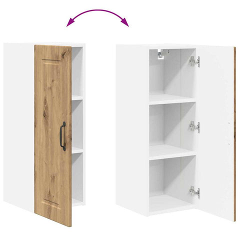 vidaXL Kitchen Wall Cabinet with Shelf Artisan Oak 30 x 31 x 80 cm
