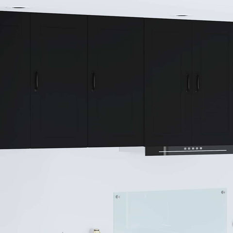vidaXL Kitchen Wall Cabinet Black 40 x 31 x 80 cm Engineered Wood