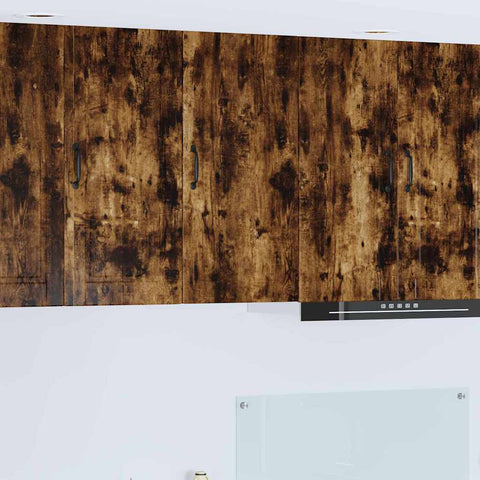 vidaXL Kitchen Wall Cabinet Smoked Oak 40 x 31 x 80 cm Engineered Wood