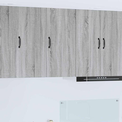 vidaXL Kitchen Wall Cabinet with Shelf Grey Sonoma 40 x 31 x 80 cm