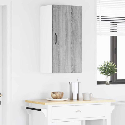 vidaXL Kitchen Wall Cabinet with Shelf Grey Sonoma 40 x 31 x 80 cm