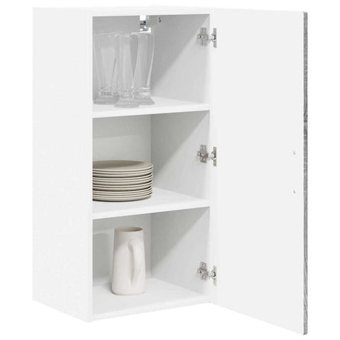 vidaXL Kitchen Wall Cabinet with Shelf Grey Sonoma 40 x 31 x 80 cm