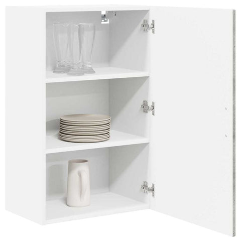 vidaXL Kitchen Wall Cabinet with Shelf Concrete Grey 50 x 31 x 80 cm