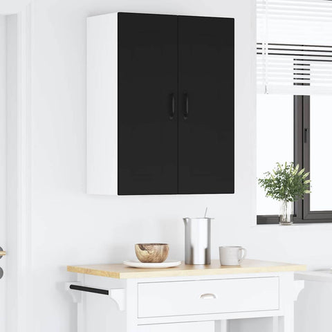 vidaXL Kitchen Wall Cabinet Black 60 x 31 x 80 cm Engineered Wood
