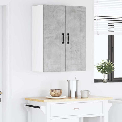 vidaXL Kitchen Wall Cabinet with Shelf Concrete Grey 60 x 31 x 80 cm