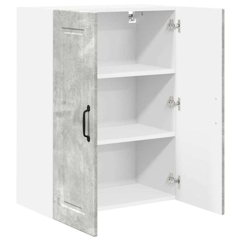 vidaXL Kitchen Wall Cabinet with Shelf Concrete Grey 60 x 31 x 80 cm