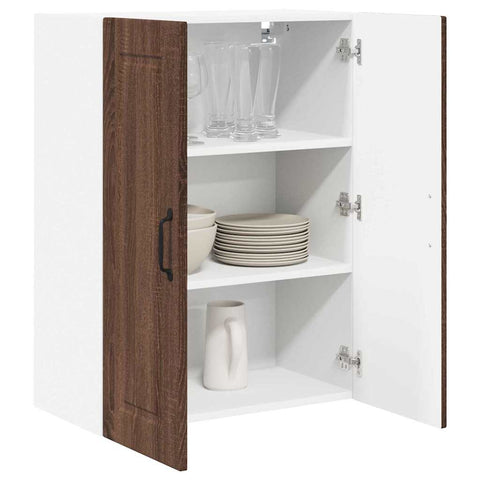 vidaXL Kitchen Wall Cabinet Brown Oak 60 x 31 x 80 cm Engineered Wood