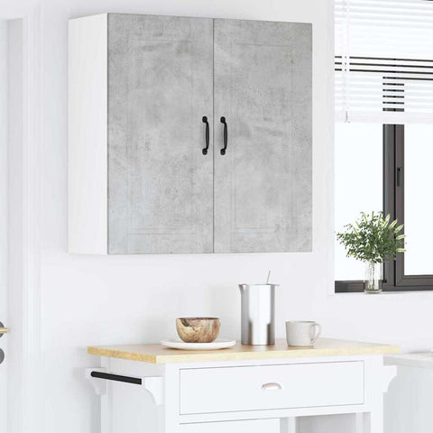 vidaXL Kitchen Wall Cabinet with Shelf Concrete Grey 80 x 31 x 80 cm
