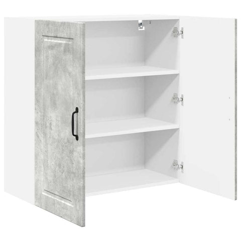 vidaXL Kitchen Wall Cabinet with Shelf Concrete Grey 80 x 31 x 80 cm