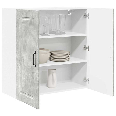 vidaXL Kitchen Wall Cabinet with Shelf Concrete Grey 80 x 31 x 80 cm