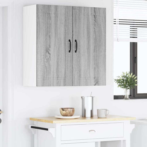 vidaXL Kitchen Wall Cabinet with Shelf Grey Sonoma 80 x 31 x 80 cm