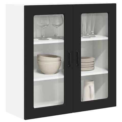 vidaXL Kitchen Wall Cabinet Black 80 x 31 x 80 cm Engineered Wood