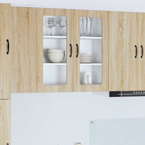 vidaXL Kitchen Wall Cabinet Sonoma Oak 80 x 31 x 80 cm Engineered Wood